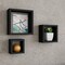 Lavish Home Black 3 Pack Floating Shelves- Cube Wall Shelf Set with Hidden Brackets Display Decor Books Photos